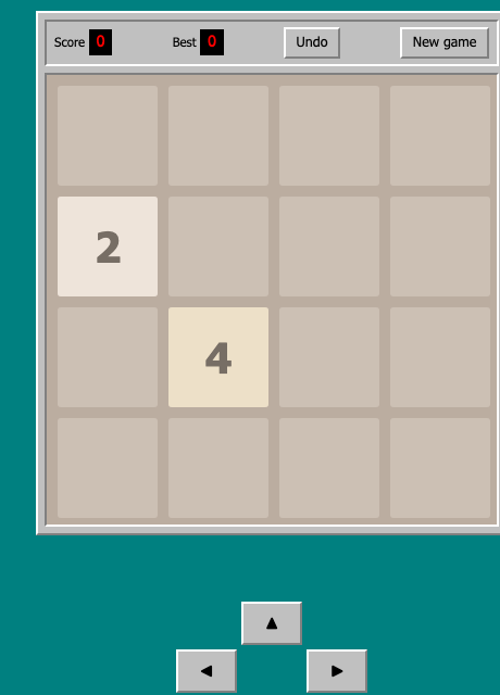 2048 running in the browser