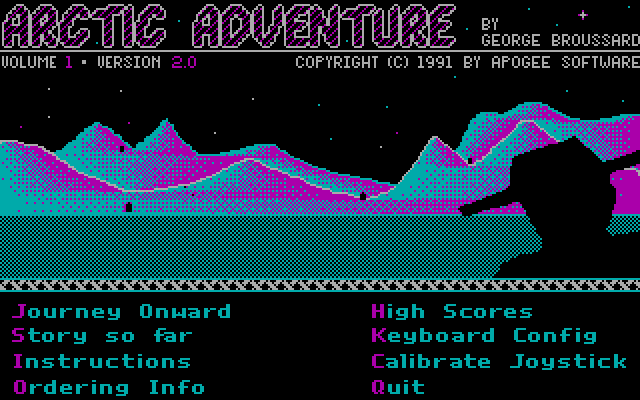Arctic Adventure running in a browser tab via ExeBrowser