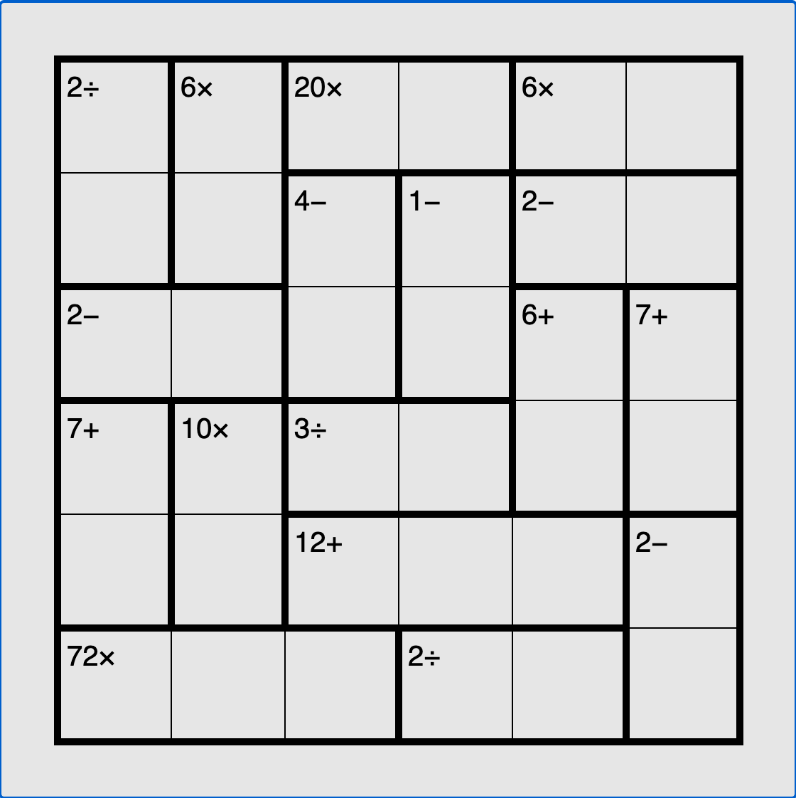 Calcudoku (Keen) running in the browser