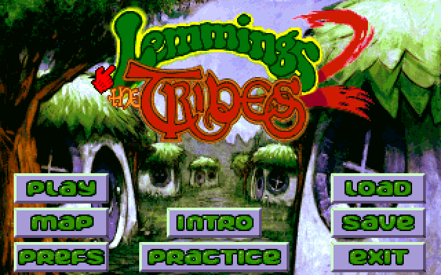 Lemmings 2: The Tribes running in a browser tab via ExeBrowser