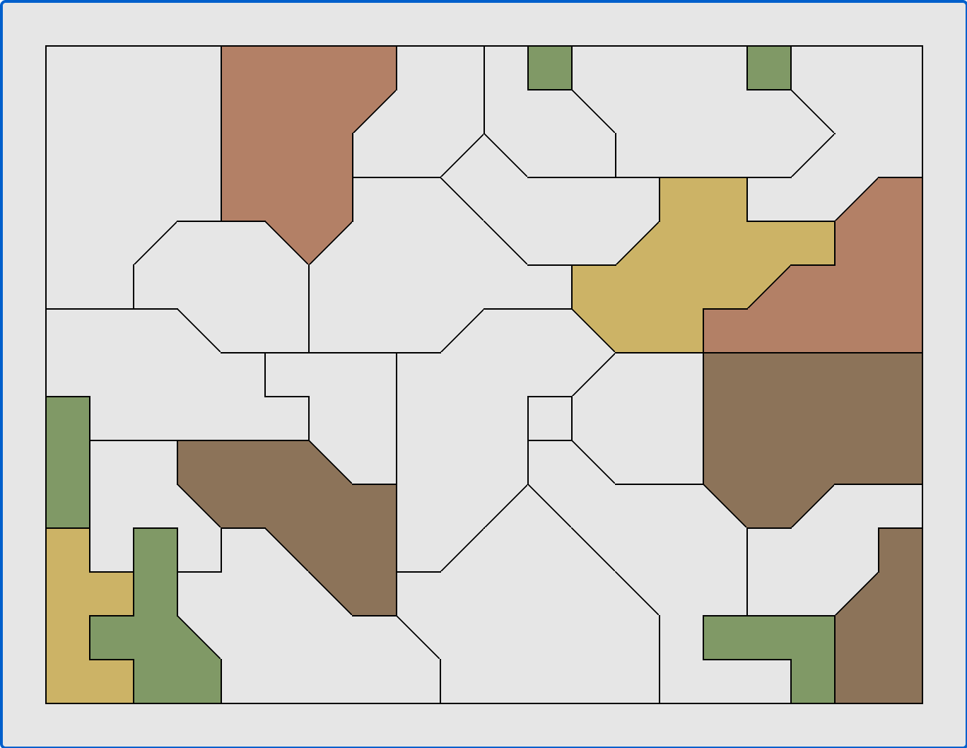 Map colouring puzzle (Map) running in the browser