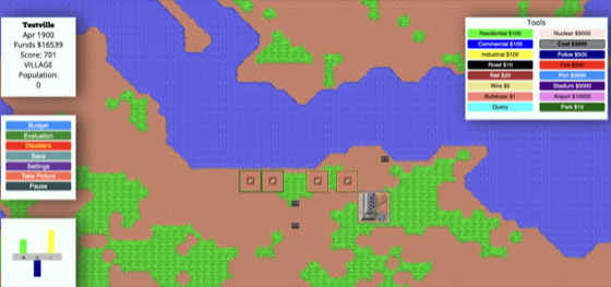Micropolis running in the browser