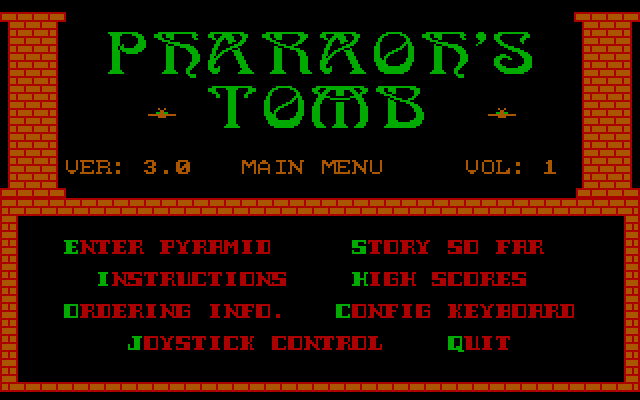 Pharaoh's Tomb running in a browser tab via ExeBrowser
