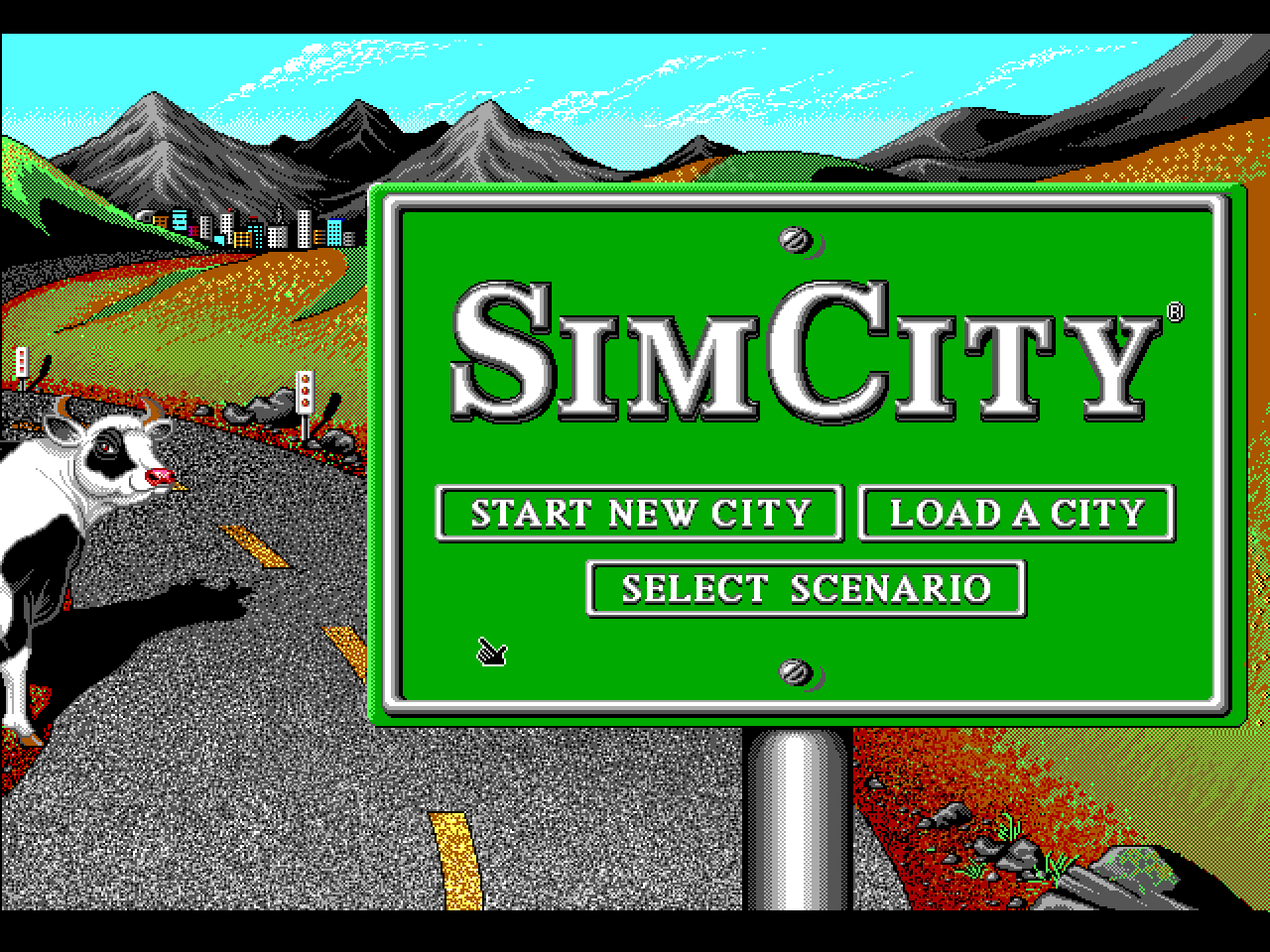SimCity Classic running in a browser tab via ExeBrowser