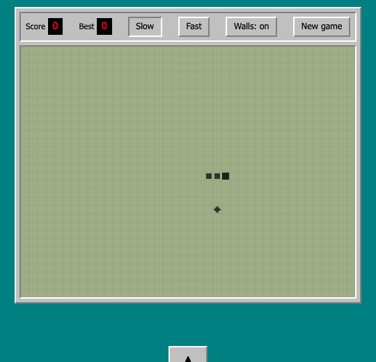 Snake running in the browser