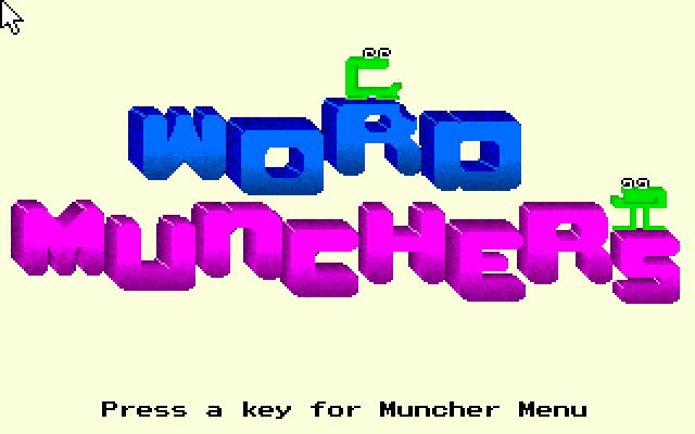 Word Munchers running in a browser tab via ExeBrowser